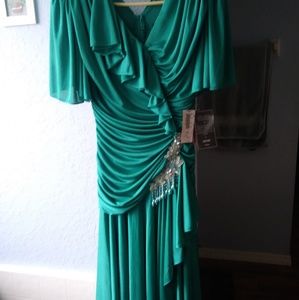 Vintage Turquoise Evening Dress